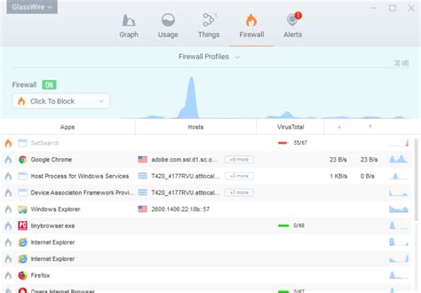 GlassWire如何通过VirusTotal启用手动文件分析.